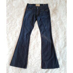 Dylan George & Co Jeans Dianne Low Rise Flare Dark Wash Sz 25 Stretch Y2K